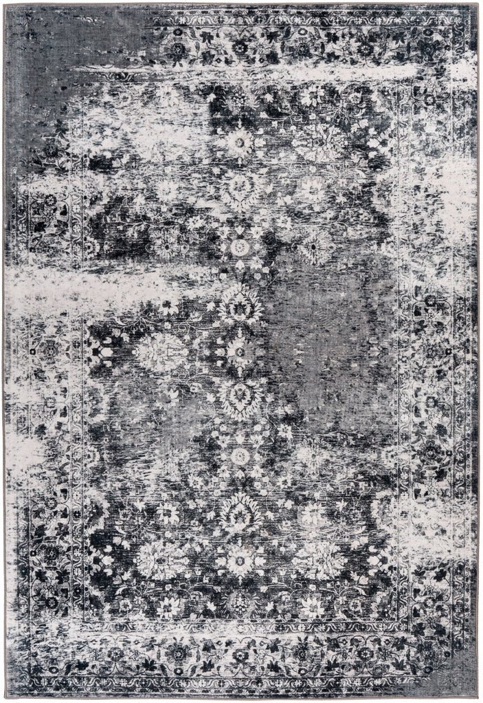 Kurzflor Vintage Teppich, Aphira 400, grau, rechteckig, Höhe 6mm