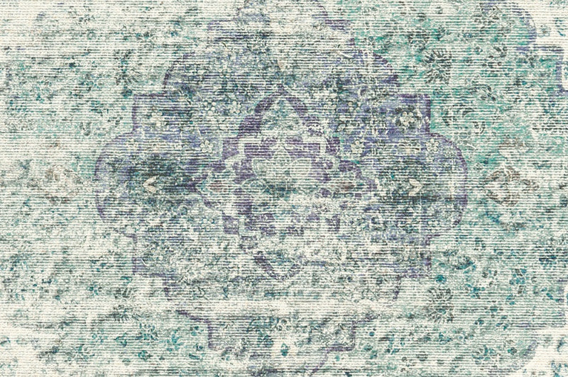 Kurzflor Vintage Teppich, Strike 8104, elfenbein/mint, rechteckig, Höhe 9mm