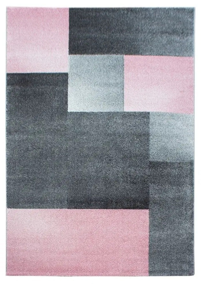 Kurzflor Teppich, Lucca 1810, pink, rechteckig, Höhe 10mm