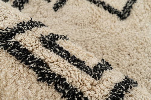 Kurzfloor Teppich, Mylen 325, creme/schwarz, rechteckig, Höhe 20mm