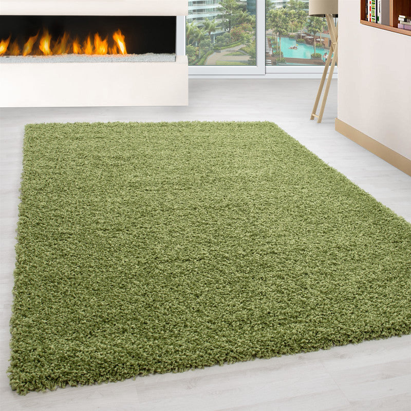 Hochflor Teppich, Life Shaggy 1500, grün, rechteckig, Höhe 30mm