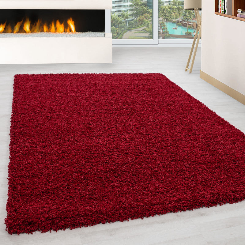 Hochflor Teppich, Life Shaggy 1500, rot, rechteckig, Höhe 30mm