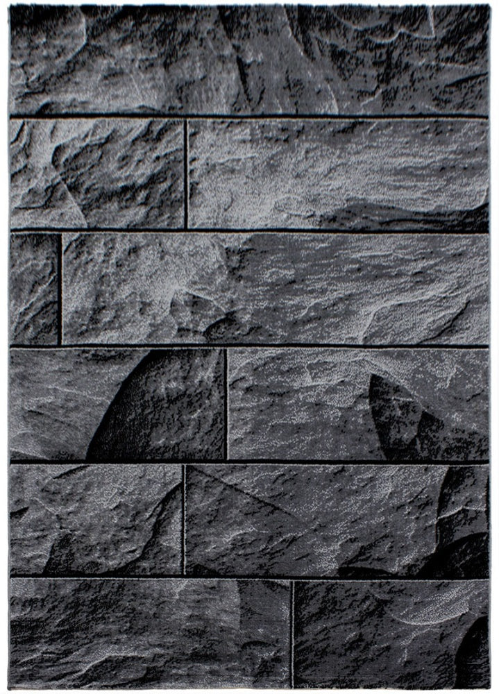 Kurzflor Teppich, Parma 9250, schwarz, rechteckig, Höhe 10mm