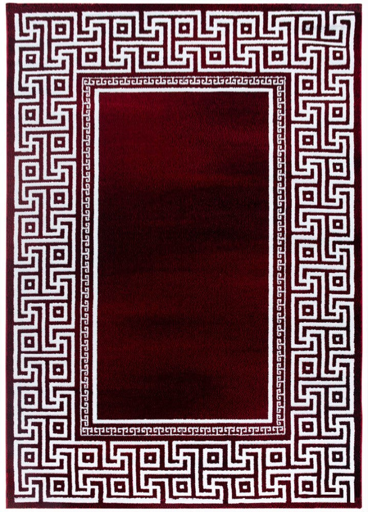 Kurzflor Teppich, Parma 9340, rot, rechteckig, Höhe 9mm