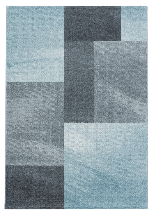 Kurzflor Teppich, Efor 3712, blau, rechteckig, Höhe 12mm