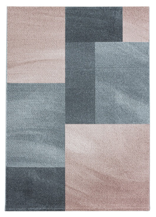 Kurzflor Teppich, Efor 3712, rose, rechteckig, Höhe 12mm