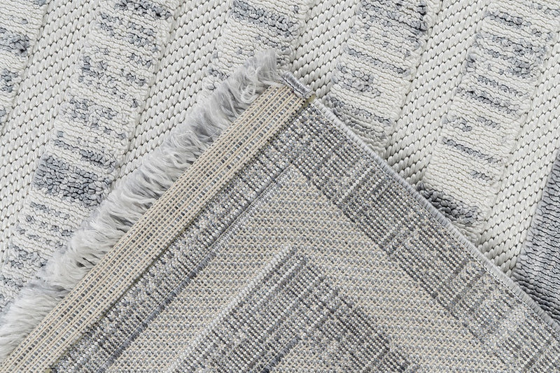 Kurzflor Teppich, Sarai 125, grau, rechteckig, Höhe 10mm