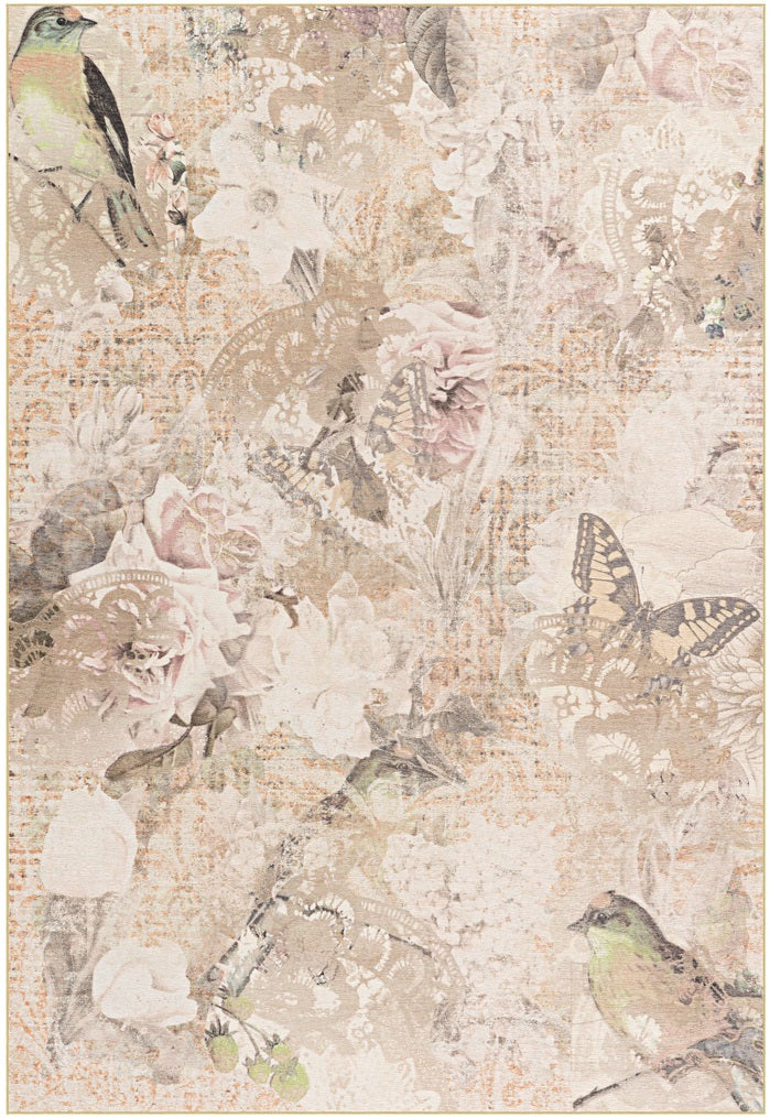 Vintage Teppich, Atelier 4475, elfenbein/pastell, rechteckig, Höhe 9mm