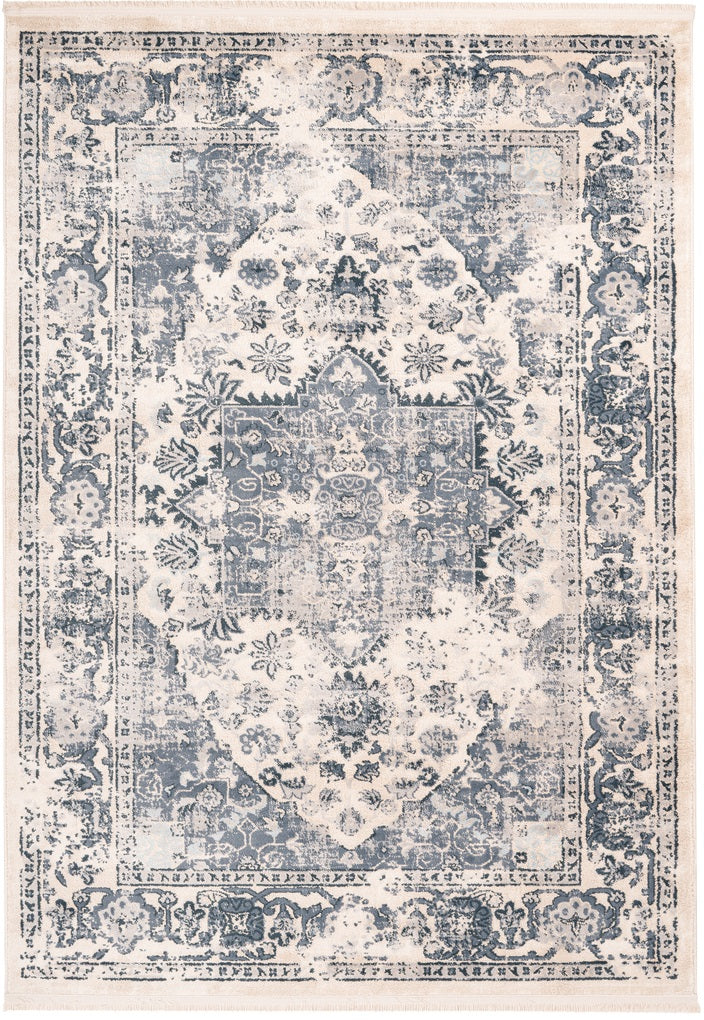 Hochflor Vintage Teppich, Palacio 704, multi/blau, rechteckig, Höhe 16mm