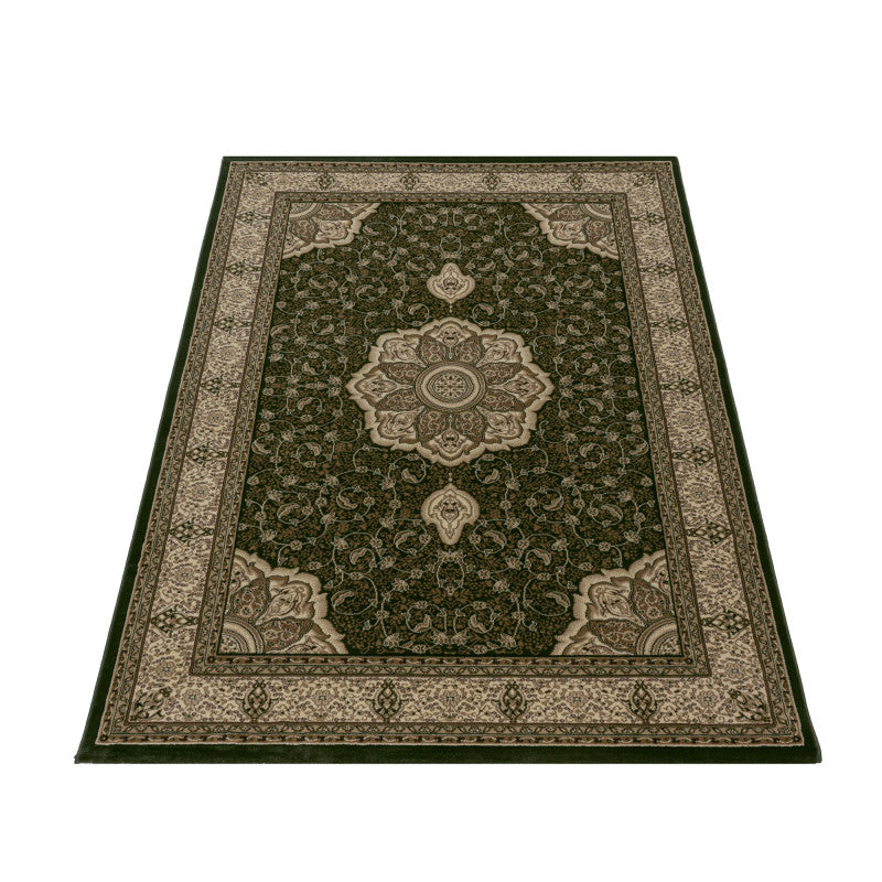 Orient Teppich, Kashmir 2601, grün, rechteckig, Höhe 9mm