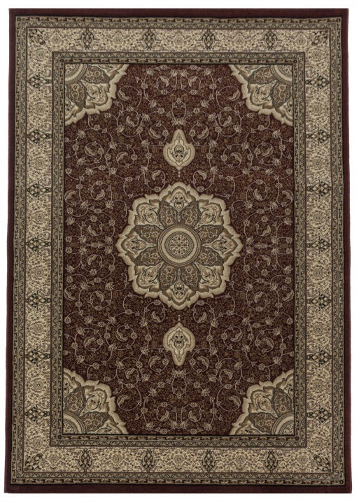 Orient Teppich, Kashmir 2601, rot, rechteckig, Höhe 9mm