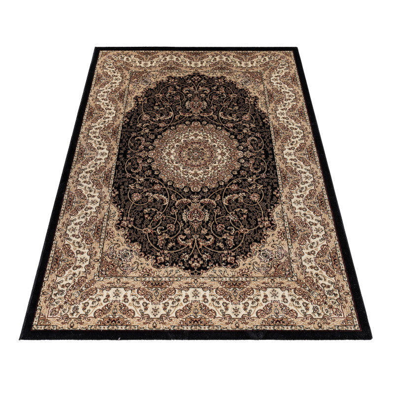 Orient Teppich, Kashmir 2606, schwarz, rechteckig, Höhe 9mm