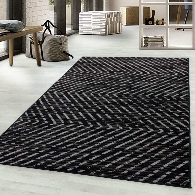 Kurzflor Teppich, Base 2810, schwarz, rechteckig, Höhe 10mm