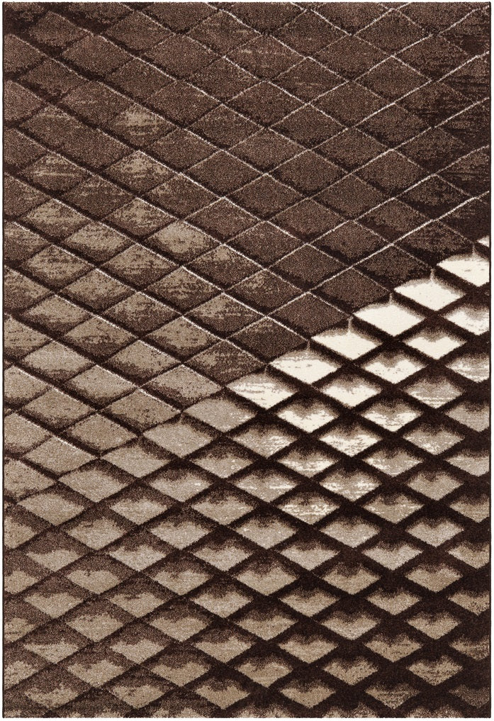 Kurzflor Vintage Teppich, Moose 4800, braun, rechteckig, Höhe 18mm