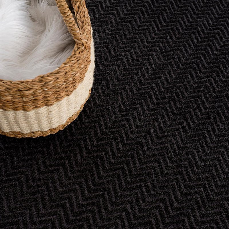 Kurzflor Teppich, Fancy 805, schwarz, rechteckig, Höhe 12mm