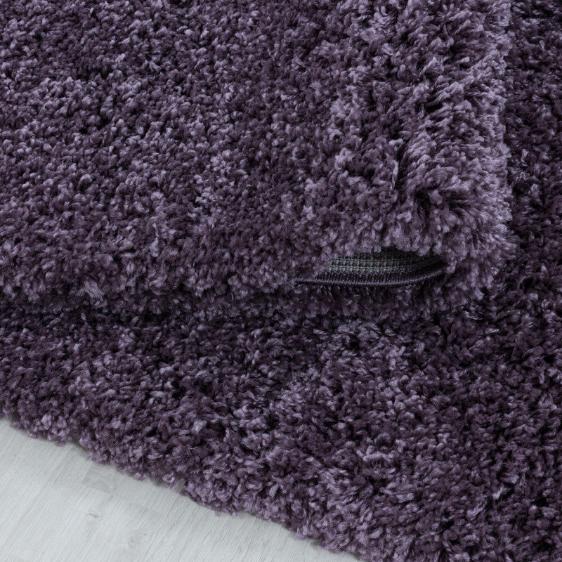 Runder Teppich, Sydney Shaggy 3000, violett, rund, Höhe 30mm