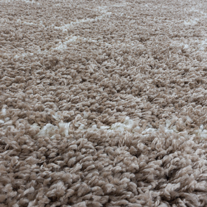 Runder Teppich, Salsa Shaggy 3201, beige, rund, Höhe 30mm