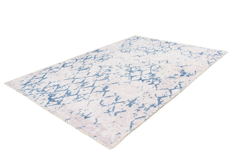 Kurzflor Vintage Teppich, Peyrun 402, weiß/blau, rechteckig, Höhe 5mm