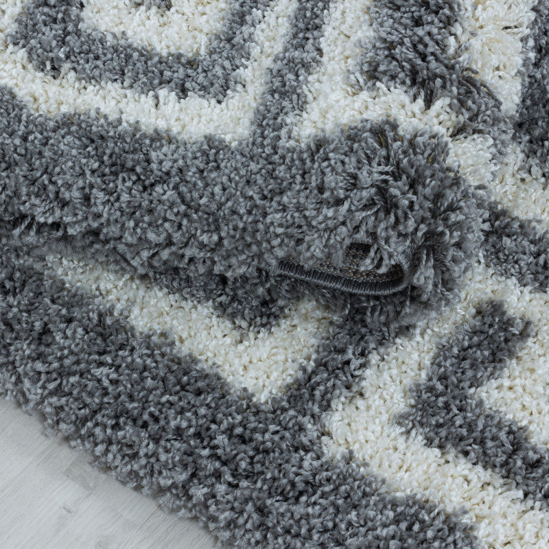 Hochflor Teppich, Hera Shaggy 3301, grau, rechteckig, Höhe 50mm