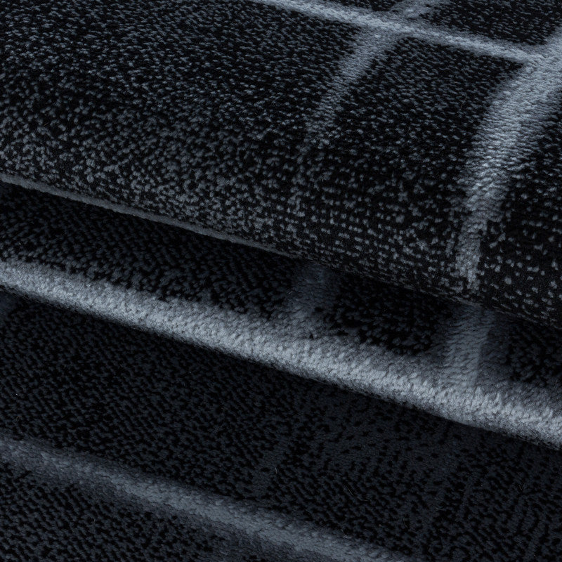 Kurzflor Teppich, Costa 3521, schwarz, rechteckig, Höhe 9mm