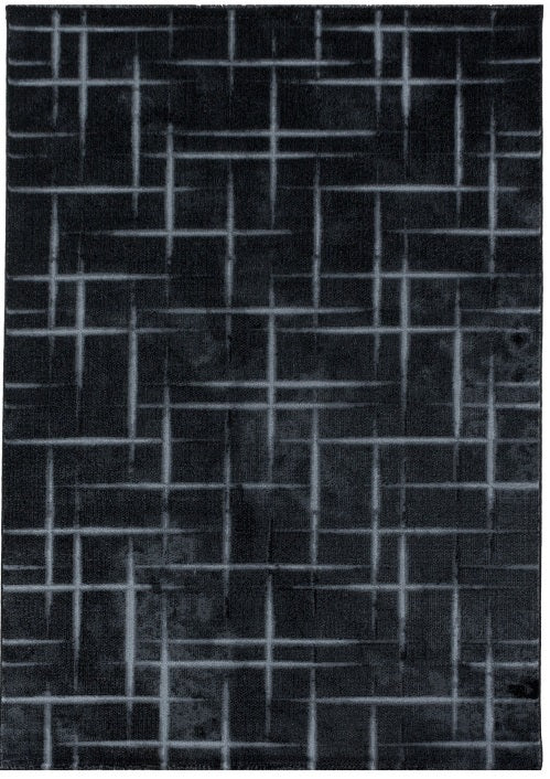 Kurzflor Teppich, Costa 3521, schwarz, rechteckig, Höhe 9mm