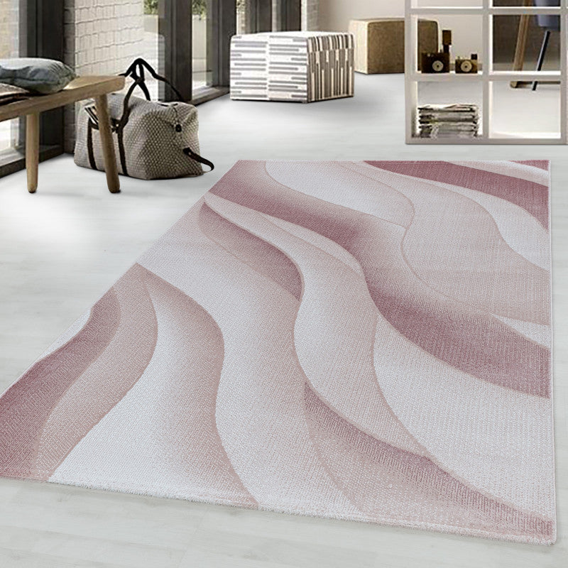 Kurzflor Teppich, Costa 3523, pink, rechteckig, Höhe 9mm