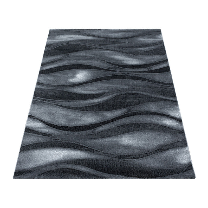 Kurzflor Teppich, Costa 3528, schwarz, rechteckig, Höhe 9mm