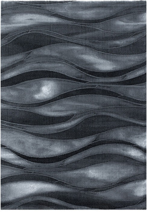 Kurzflor Teppich, Costa 3528, schwarz, rechteckig, Höhe 9mm