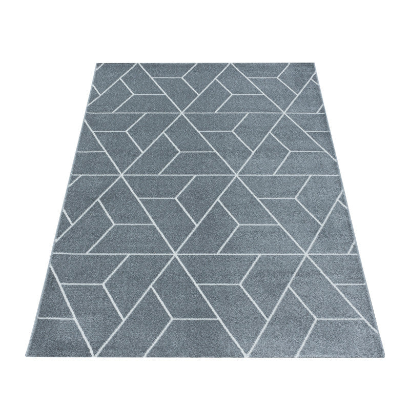 Kurzflor Teppich, Efor 3715, grau, rechteckig, Höhe 12mm