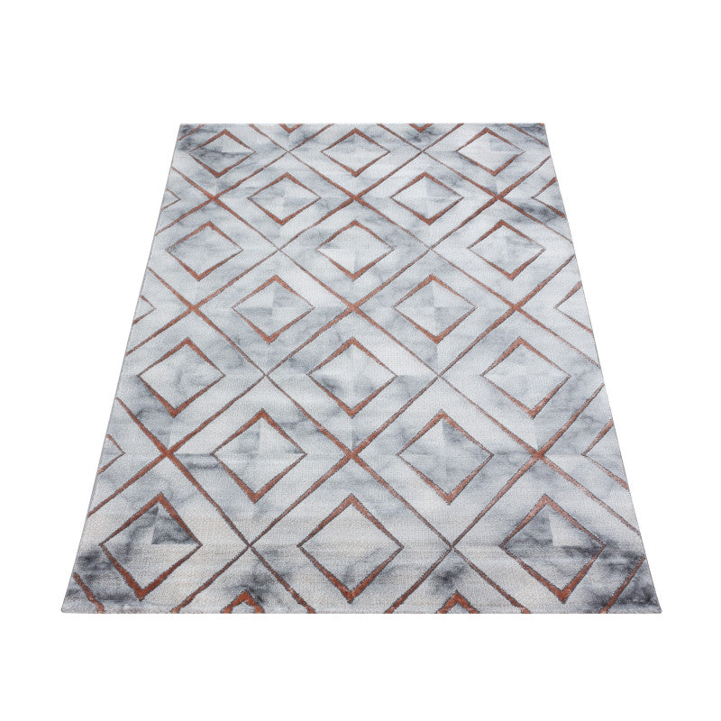 Kurzflor Teppich, Naxos 3811, bronze, rechteckig, Höhe 12mm