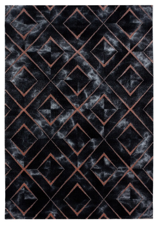 Kurzflor Teppich, Naxos 3812, bronze, rechteckig, Höhe 12mm