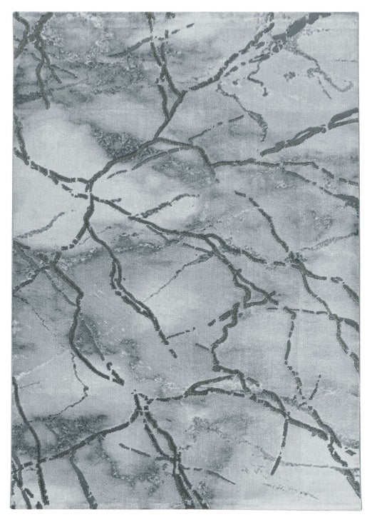 Kurzflor Teppich, Naxos 3815, silber, rechteckig, Höhe 12mm