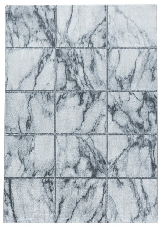Kurzflor Teppich, Naxos 3816, silber, rechteckig, Höhe 12mm