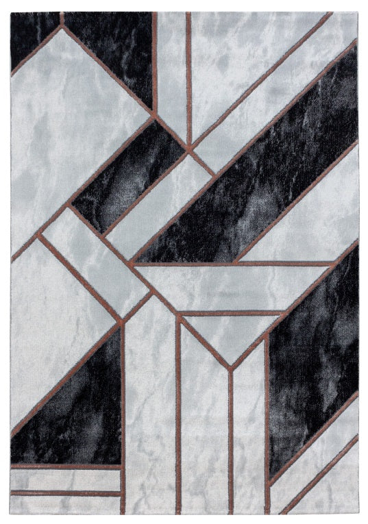Kurzflor Teppich, Naxos 3817, bronze, rechteckig, Höhe 12mm