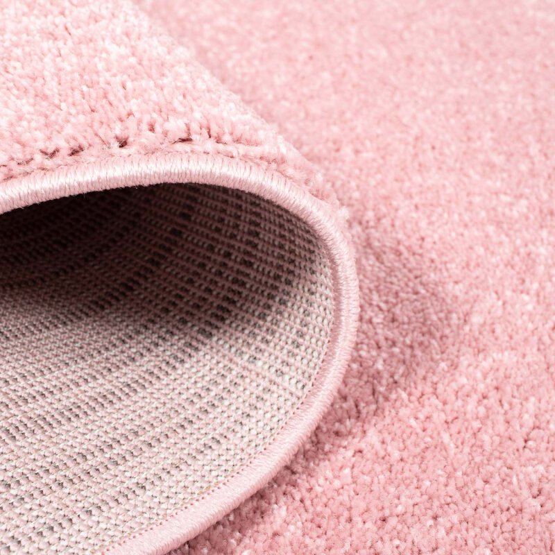 Kurzflor Teppich, Moda Soft 2081, rosa, rechteckig, Höhe 11mm