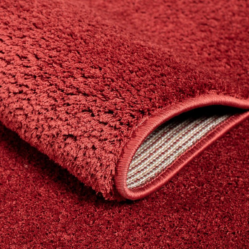 Runder Teppich, Softshine 2236, rot, rund, Höhe 14mm