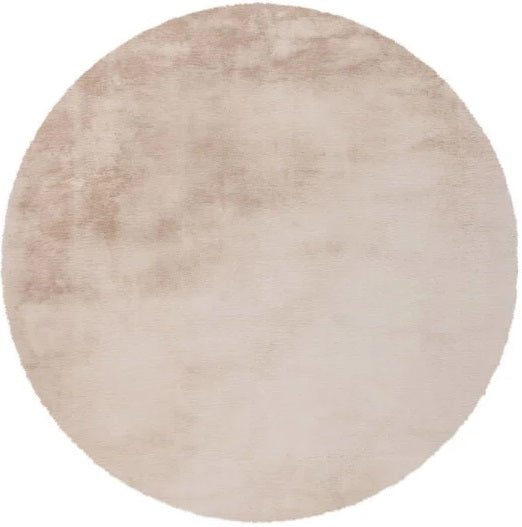 Runder Teppich, Tibar 100, weiß, rund, Höhe 45mm