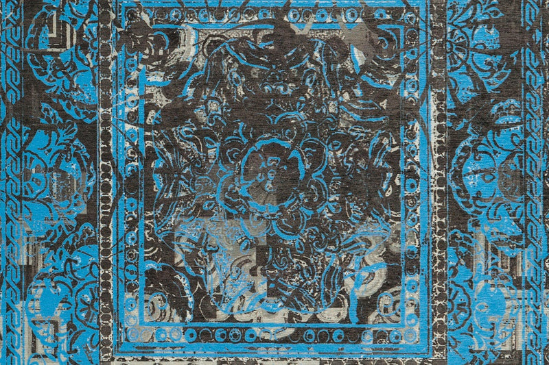 Vintage Teppich, Atelier 4435, blau/grau, rechteckig, Höhe 9mm