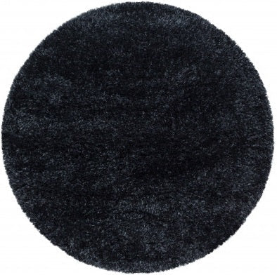 Runder Teppich, Brilliant Shaggy 4200, schwarz, rund, Höhe 50mm