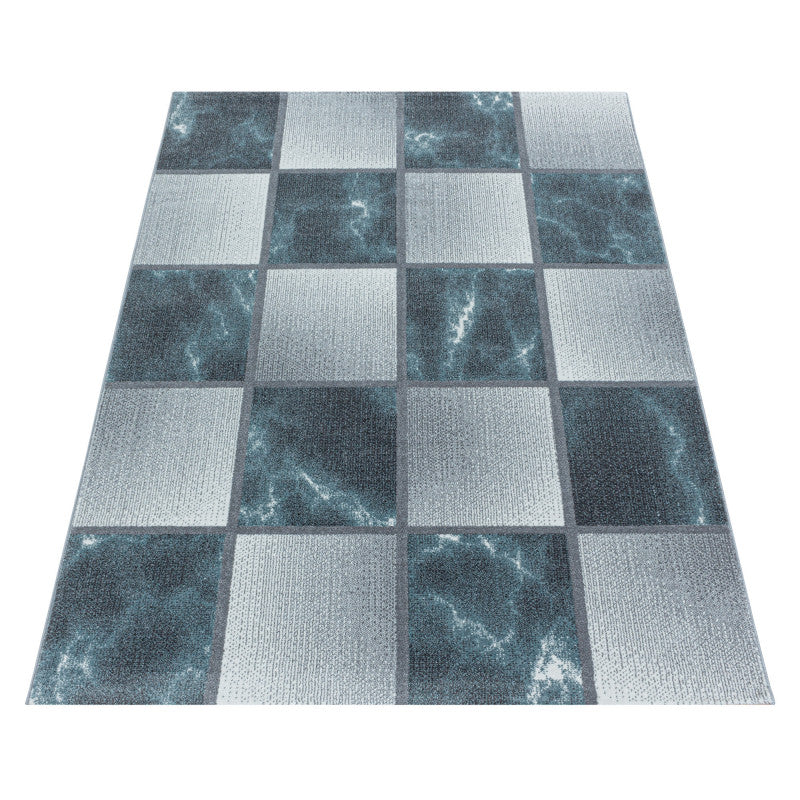 Kurzflor Teppich, Ottawa 4201, blau, rechteckig, Höhe 8mm