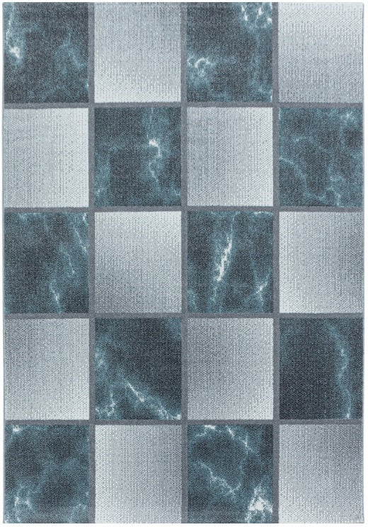 Kurzflor Teppich, Ottawa 4201, blau, rechteckig, Höhe 8mm