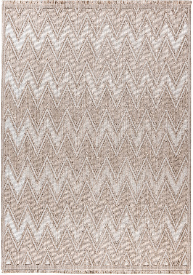 Kurzflor Teppich, Sarai 225, beige, rechteckig, Höhe 10mm