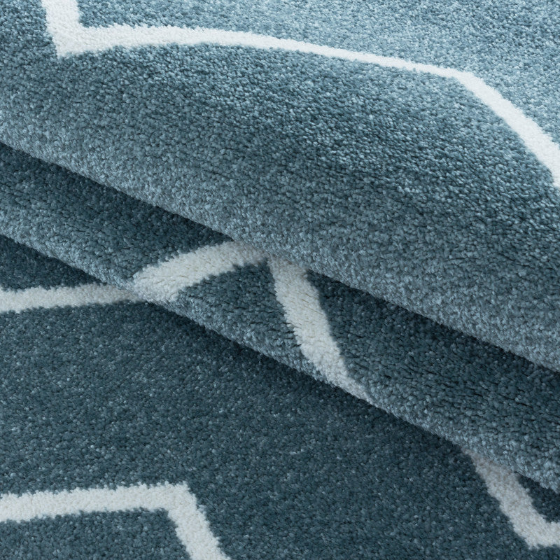 Hochflor Teppich, Rio 4602, blau, rechteckig, Höhe 11mm