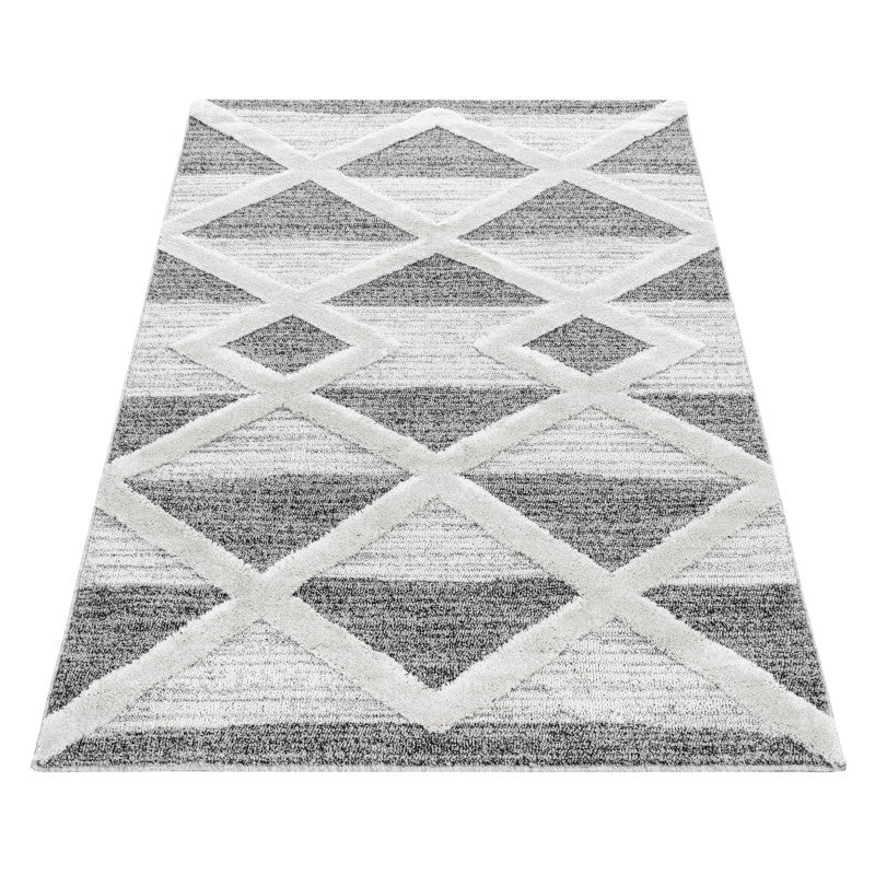 Kurzflor Teppich, Pisa 4709, grau, rechteckig, Höhe 20mm