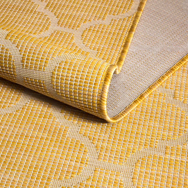 In& Outdoor Teppich, Palm 3069, gelb, rechteckig