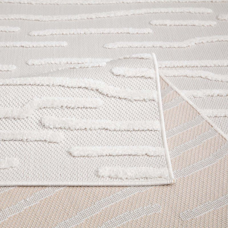 Kurzflor Teppich, Santorini 450, creme, rechteckig, Höhe 5mm