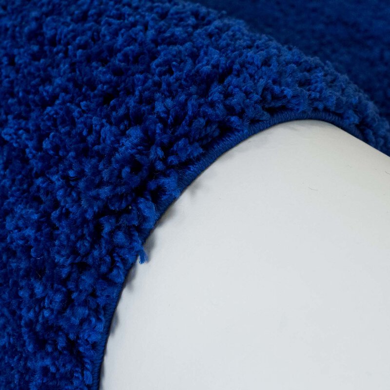 Hochflor Teppich, Shaggy Uni 500, blau, rechteckig, Höhe 30mm