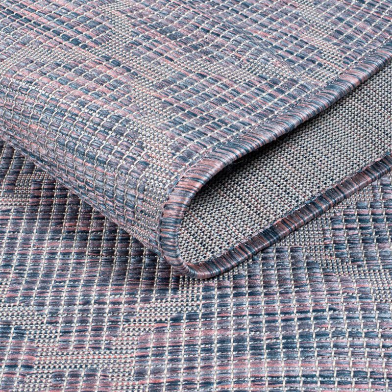 Runder Teppich, Palm 3069, blau/pink, rund, Höhe 12mm