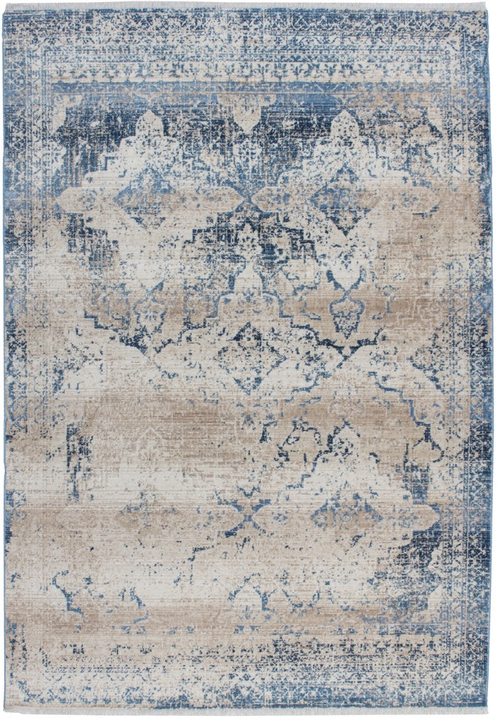 Vintage Teppich, Antigua 500, creme/blau, rechteckig, Höhe 8mm