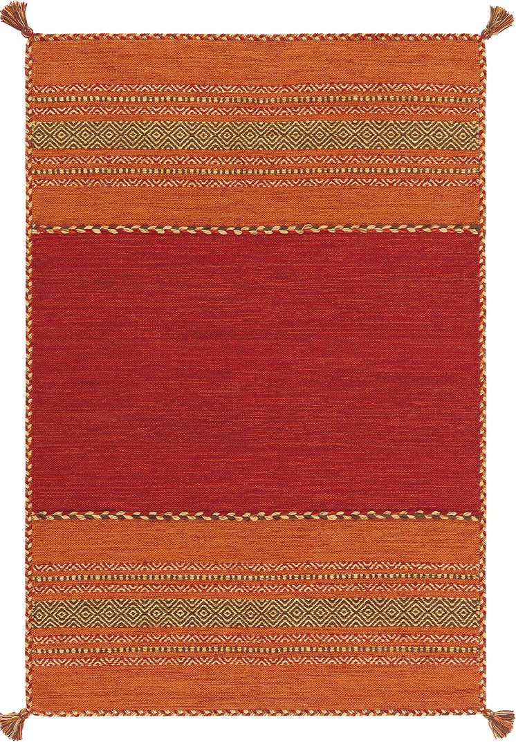 Kurzflor Vintage Teppich, Alvarro 2921, rot, rechteckig, Höhe 8mm